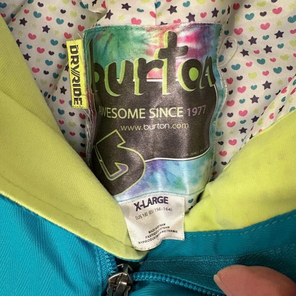 Burton Blue Teal Elite Cargo Pant Snow Pants